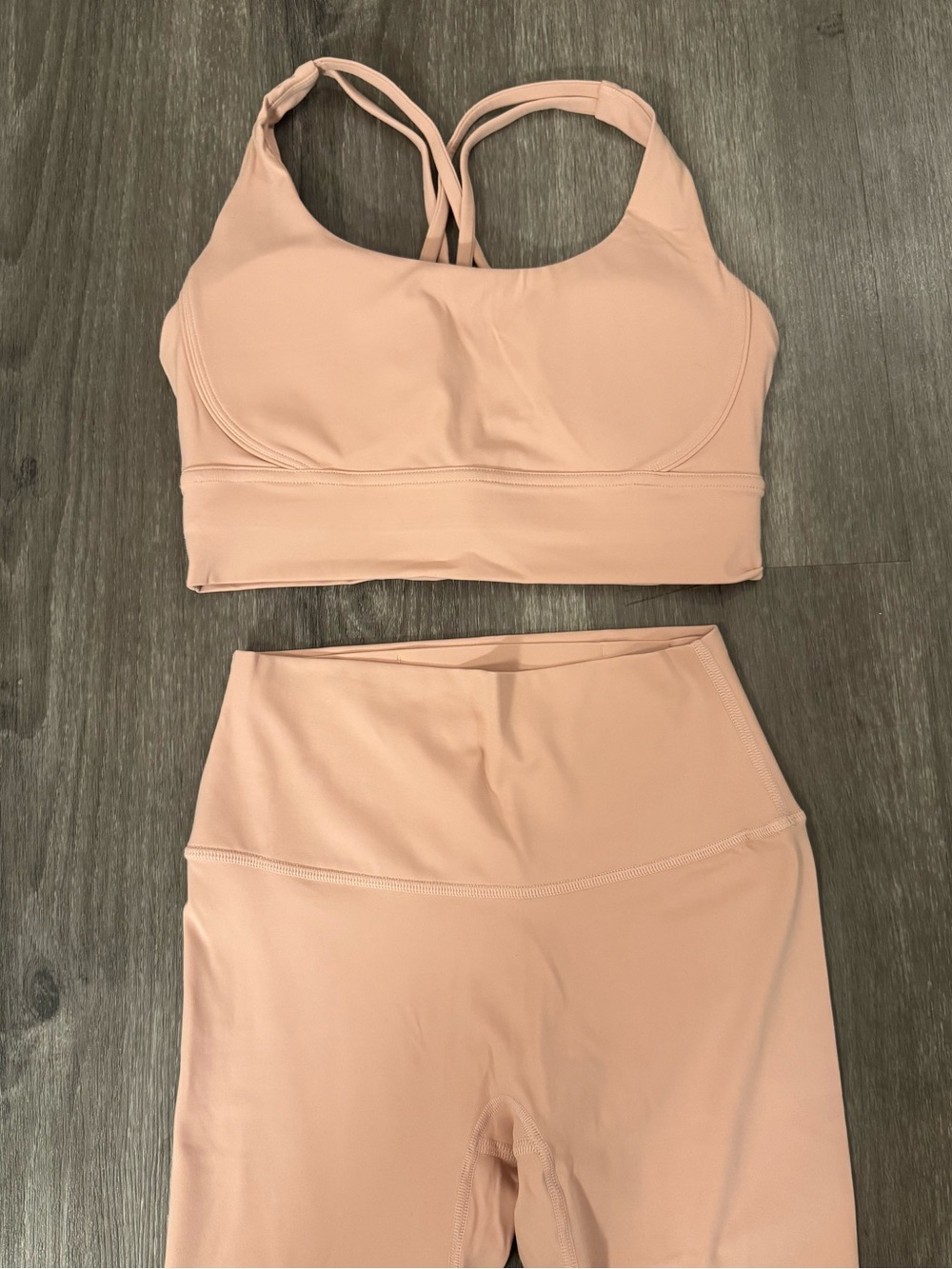 Dusty Pink Athletic Set - Sports Bra & Leggings - Picture 2 of 4